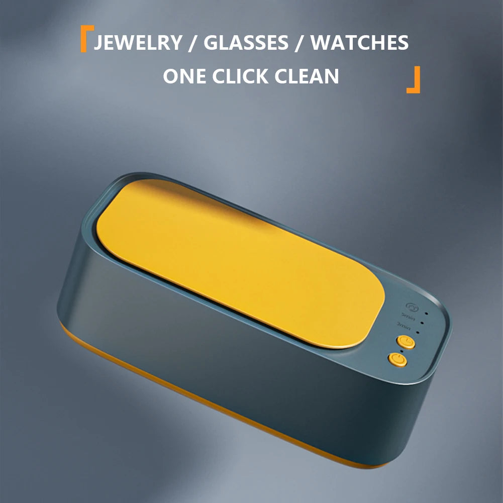 Ultrasonic High-frequency Vibration Cleaners 3 Gear 360 Degree Cleaning Machine Timing for Jewelry/Pacifier/Makeup Tool/Eyeglass