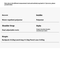 Back To School Game Console Pattern DIY School Bags for Primary and Secondary Students Lunch Bag Shoulder Bags Three Sets