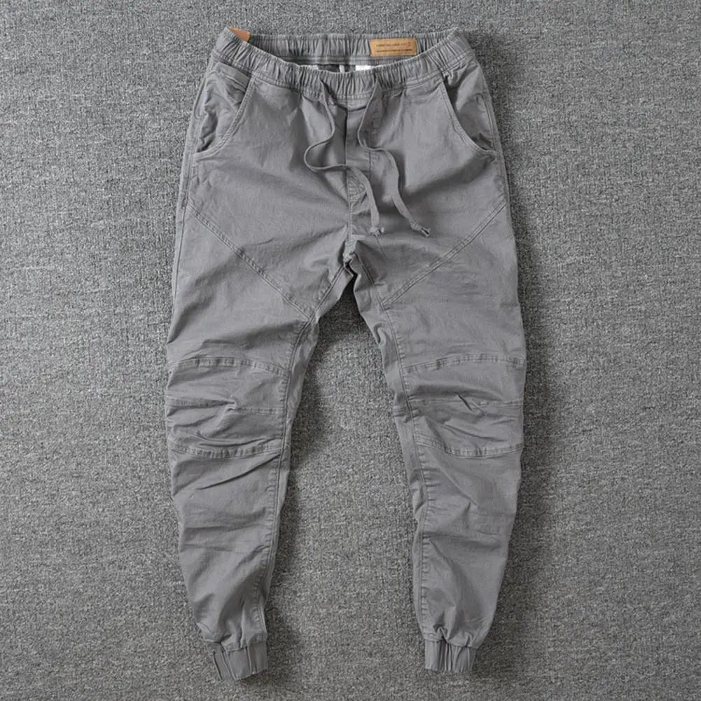 Men’s High Waist Cargo Pants – Casual Vintage Cropped