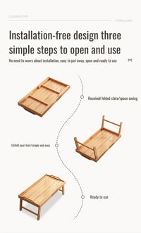 Square Folding Tea Table – Lightweight Tatami Floor Desk