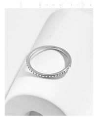 Moissanite Eternity Ring – 925 Sterling Silver Band