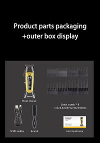 Professional Hair Clipper 11500 RPM Rechargeable KM-90-4