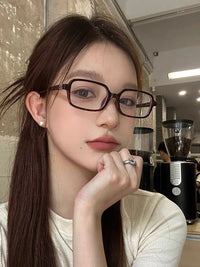 Retro Square Myopia Glasses – Unisex Prescription Eyewear