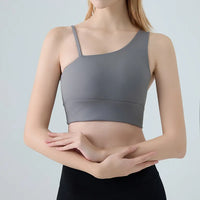 Sports Bra for Women, Shock-absorbing and Anti Sagging Bra, Worn Externally with Chest Cushion, Sloping Shoulder, Fitness Dance