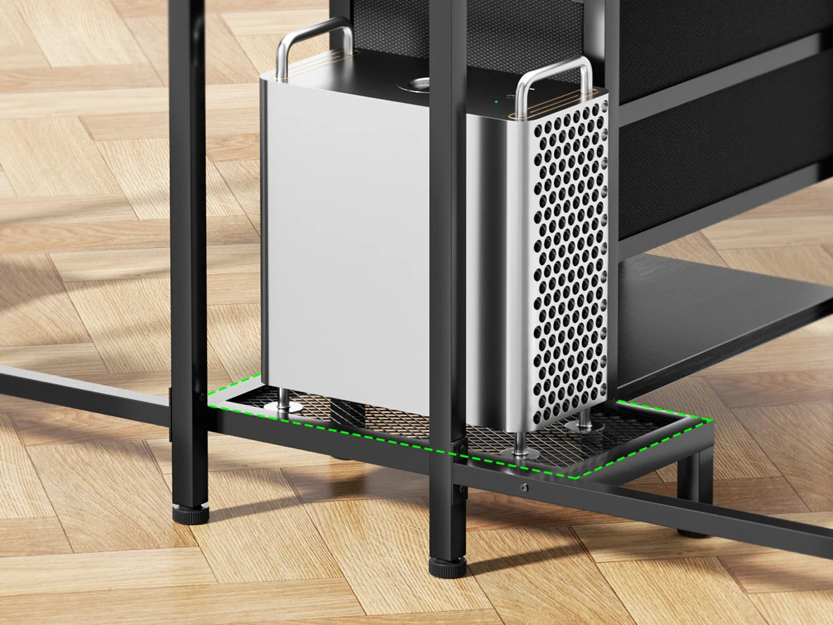 Satifur 93 inch 2-person Office Desk with Power Sockets and LED Lights,61in Computer Desk,Home Work Desk,Monitor Stands, Drawers