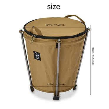 Outdoor Camping Trash Can, Foldable Storage, Round Bucket, Water Bucket, Self Driving Camping Cleaning, Portable Vehicle
