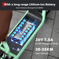 i12 Electric Scooter Foldable with Seat & Basket