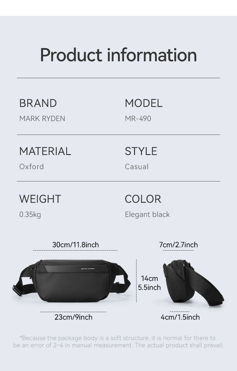 Mark Rydin Ease Pack Sling Leather Crossbody Bag