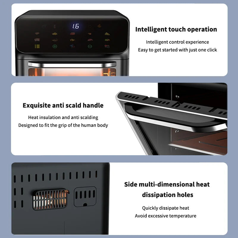 10L Large Electric Air Fryer Oven Oil-Free