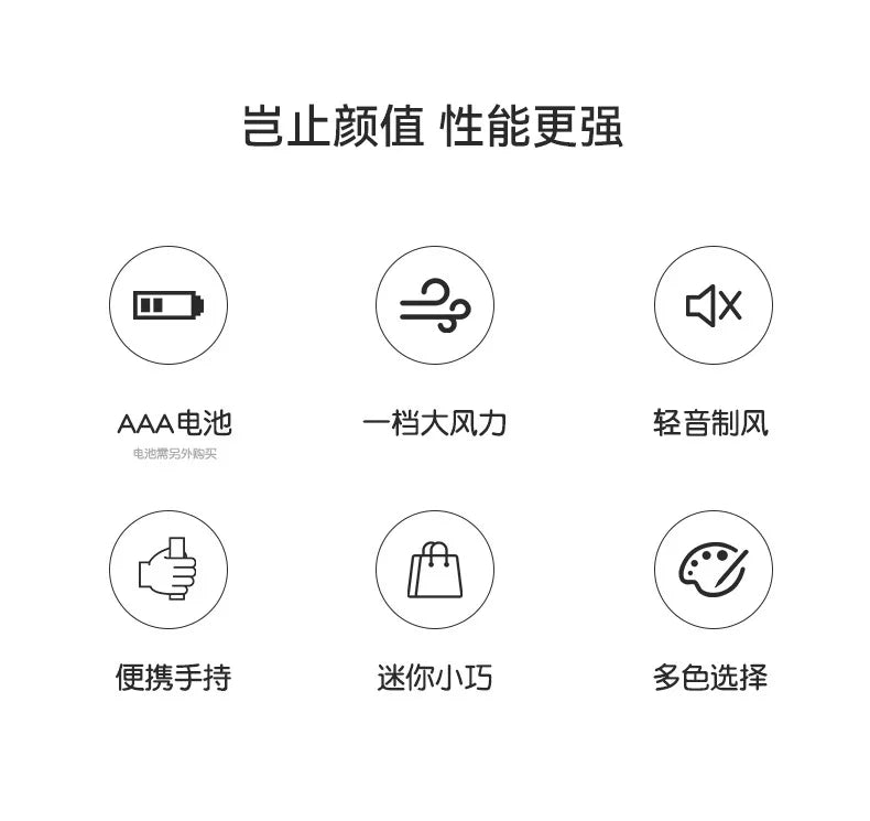 Portable Quiet Handheld Fan – Compact Multi-Color Design