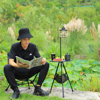 Portable Round Camping Table Adjustable & Lightweight