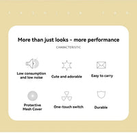 Cute Mini USB Handheld Fan – Portable Cartoon Design