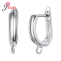Trendy 925 Sterling Silver Earring Hooks For DIY Jewelry Makings Cubic Zirconia Earring Clasps Accessories