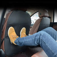 PU Leather Car Rear Seat Kick Pad Backrest Protection