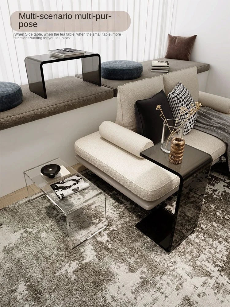 Acrylic Side Table – Modern Transparent Tea Table