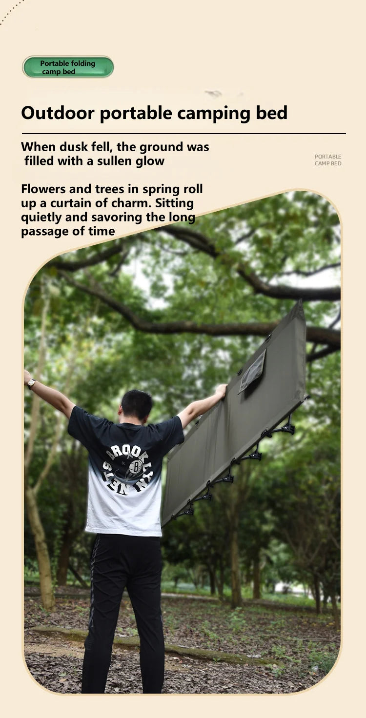 WANDERING TIME Camping bed, portable folding bed, camping travel backpack, hiking sleep bed, outdoor ultra-light small tent bed