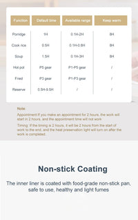 Rice cooker multi-function pot multi-function pot mini hot pot pot soup household appliances kitchen pot suitable for 1-3 people