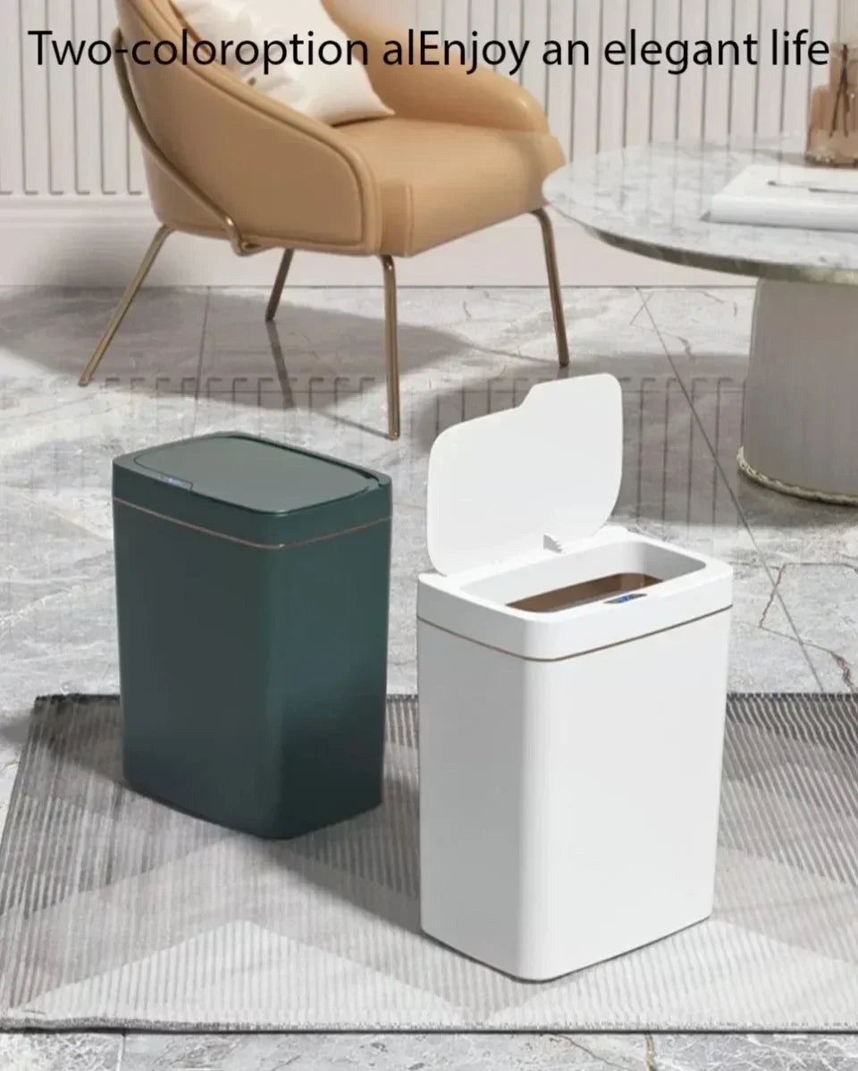 Smart Sensor Trash Bedroom Kitchen Touchless Rubbish Cans Waterproof Moisture Wide Body Design Sealed Odor Locked Garbage Bin