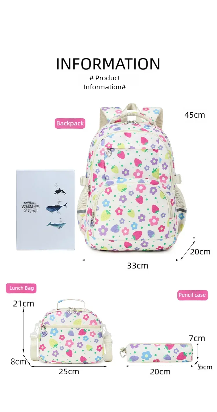 Schoolbags for Primary School Girls, Fashionable Backpacks, Large Capacity Junior High School Students, Versatile Backpacks
