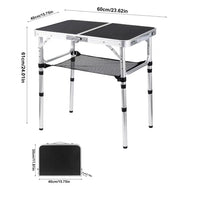 Aluminum Camping Table 3 Height Adjustable Portable