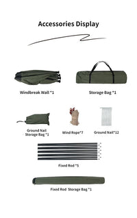 Collapsible Camping Windscreen Stove Wind-Resistant Outdoor