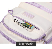 School Bags for High School Girls Fashion Large Capacity Travel Backpack Black and White Lightweight College Student Backpack