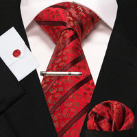 8cm Silk Men’s Tie Set with Pocket Square