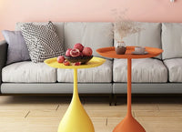 Simple Modern Wrought Iron Coffee Table Living Room Household Round Coffee Table Combination Creative Small Apartment Side Table