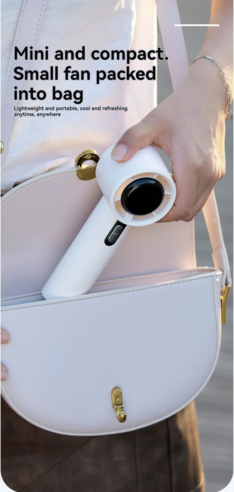 Xiaomi MIJIA Handheld High-speed Fan USB Charge Mini Portable 100 Speed Turbo Violent Small Outdoor Powerful Fan 3000mAh Battery