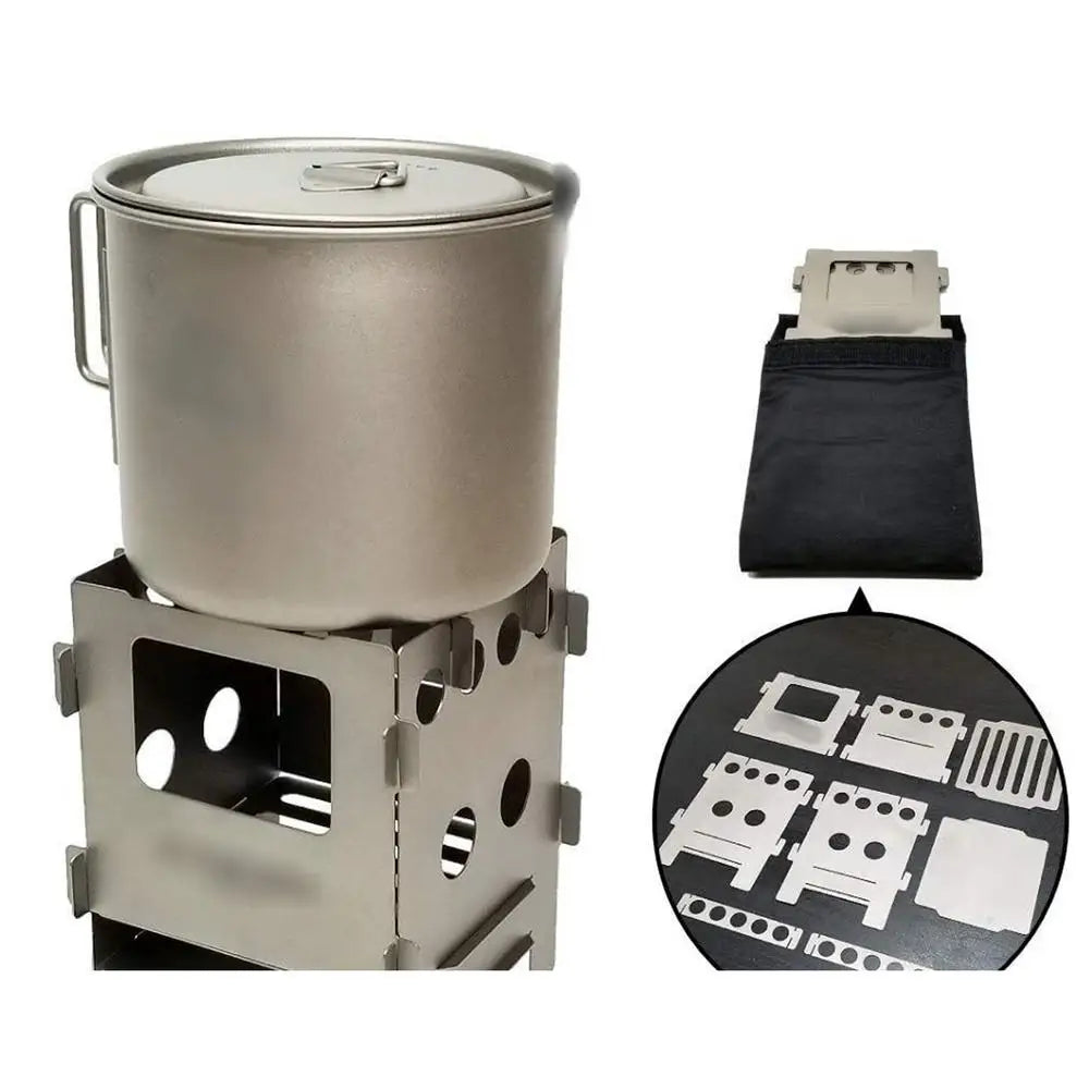 Portable Camping Fire Pit & Outdoor Grill Stove Burner
