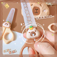 1pc School Useful Back To School Stationery Scissors Cute Capybara Craft Scissors Mini Scissors for Diy Children's Scissor