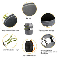Portable Camping Cookware Set Outdoor Cooking Pot Kit