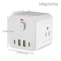 The power socket for Christmas gifts is practical, economical and easy to carry. The product contains 4 side power output termin
