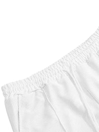 Spring and Autumn Men's Clothing  Waffle Fabric Men's Suit Fashion Casual Zipper and Lapel Long Sleeve POLO Shirt Trousers Suit