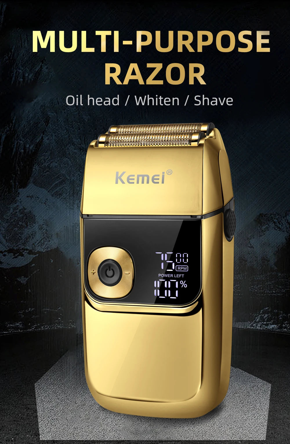 2-in-1 Electric Shaver & Hair Trimmer for Men KM-2028