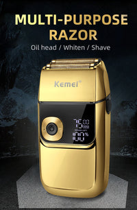 2-in-1 Electric Shaver & Hair Trimmer for Men KM-2028