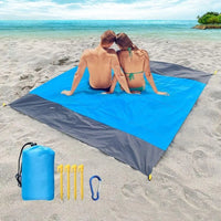 Camping Mat with 4 Foldable Stakes Waterproof Travel & Blanket