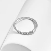 Moissanite Eternity Ring – 925 Sterling Silver Band