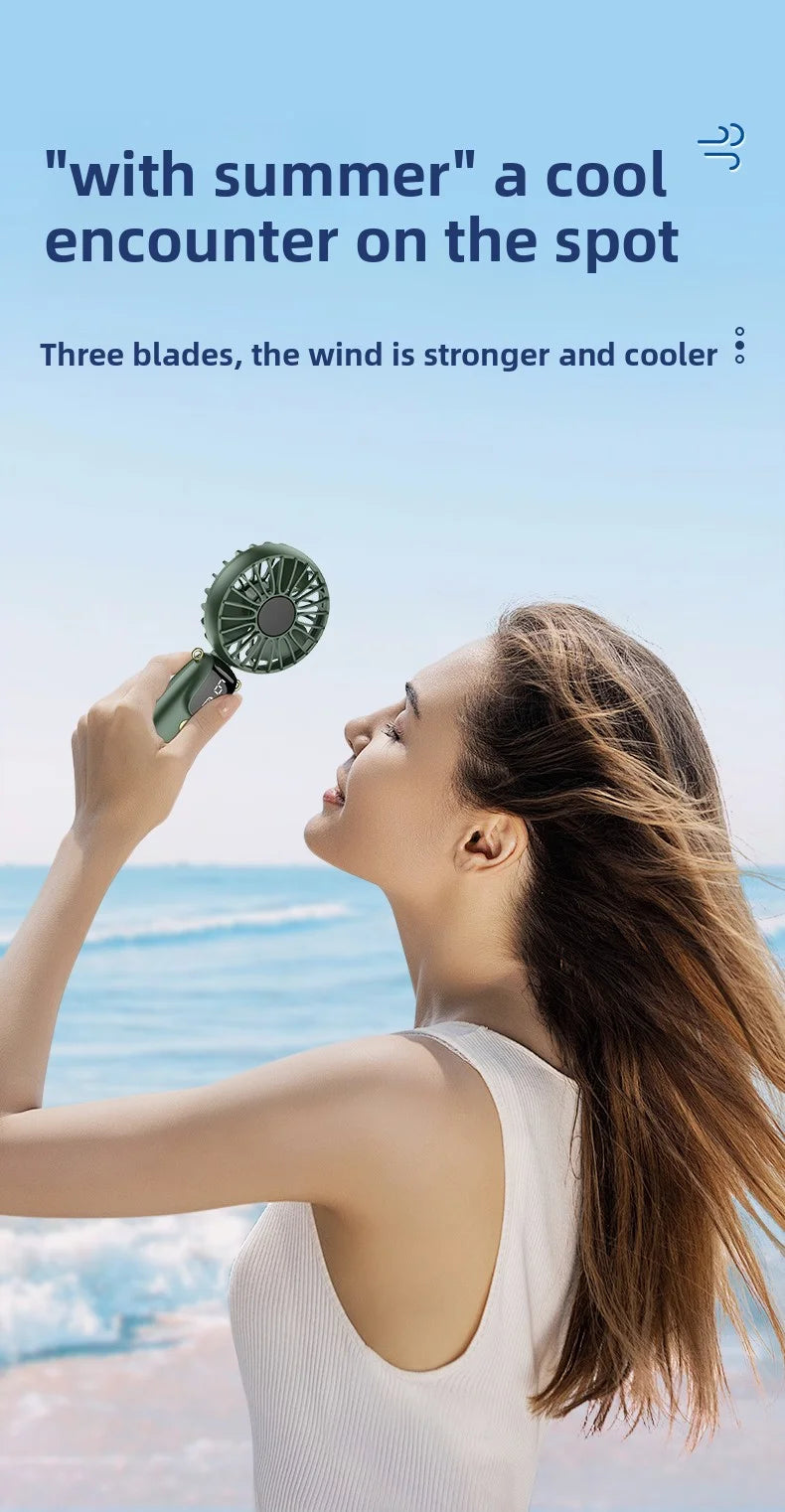 Portable Mini Handheld Neck Hanging Fan USB Rechargeable Battery Foldable Phone Holder with Aromatherapy  for Car  Home  Office