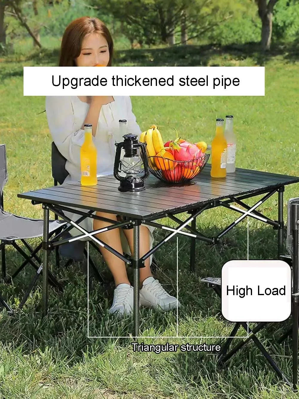 Portable Folding Camping Table for Outdoor BBQ & Picnic