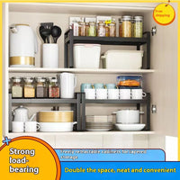Retractable Kitchen Microwave Storage Rack Organizer