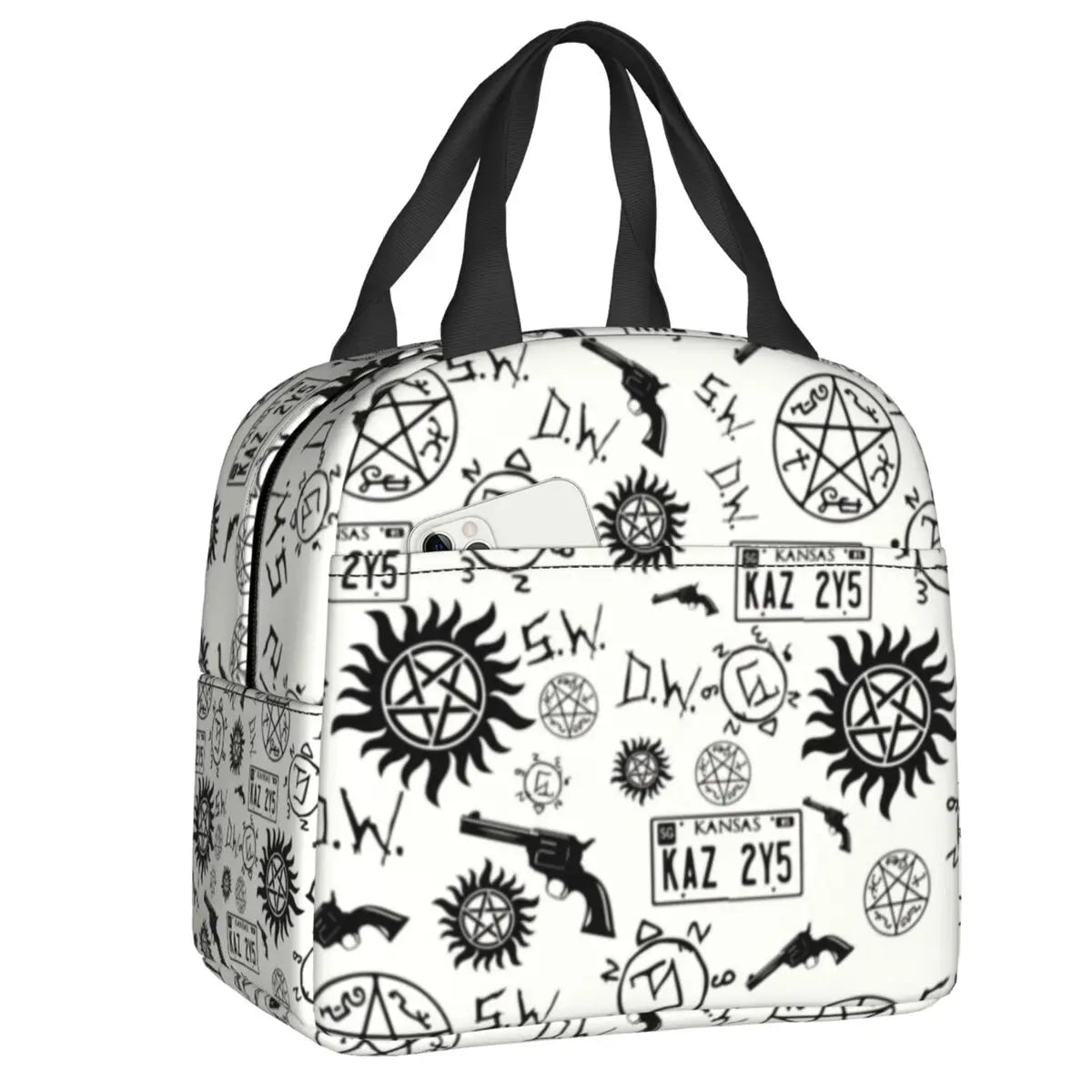 Supernatural Insulated Lunch Tote Bag for Women The Family Business Winchester Things Cooler Thermal Bento Box Outdoor Camping