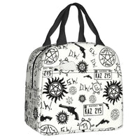 Supernatural Insulated Lunch Tote Bag for Women The Family Business Winchester Things Cooler Thermal Bento Box Outdoor Camping