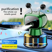 Smart Rechargeable Car Air Freshener,Automatic Aromatherapy Diffuser With Robotic Design,Auto-Spray&Ignition Sensing,Car Decor