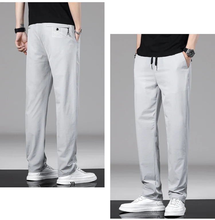 Men’s Ice Silk Stretch Business Casual Pants