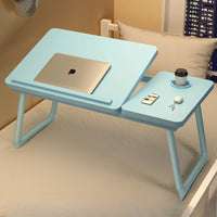 Work/Study in Bed Comfortably  Adjustable & Foldable Lap Desk with Cup Holder, Ventilated Design Prevents Overheating.