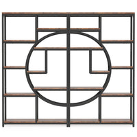 Tribesigns Bookshelf Industrial 5 Tier Etagere Bookcase, Freestanding Tall Bookshelves Display Shelf Storage Organizer