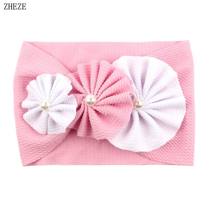 Cute 7" Double Layer Hair Bow Headband for Baby Girls