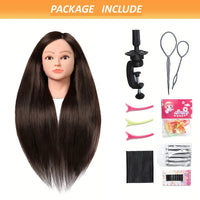 Mannequin Head with 80% Human Hair & Tripod Stand