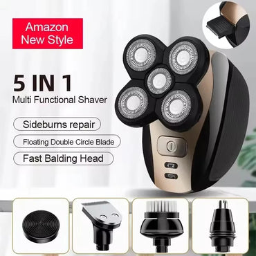 5-in-1 Rechargeable Waterproof Men’s Electric Shaver